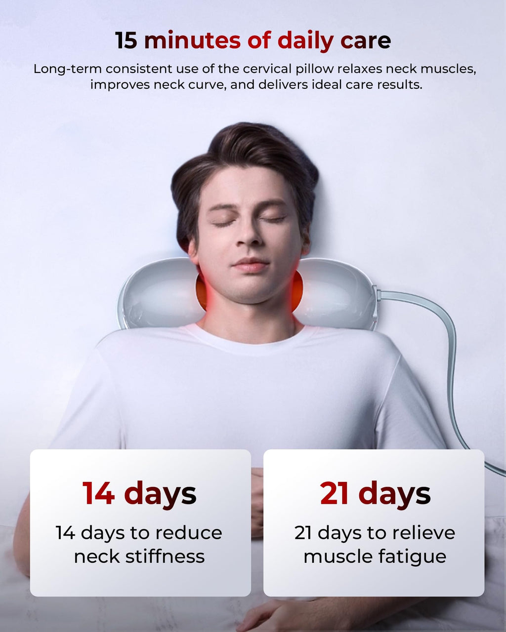 Cordless Heated Neck Massager Pillow | 3-in-1 Cervical Traction Device with Heat & Massage